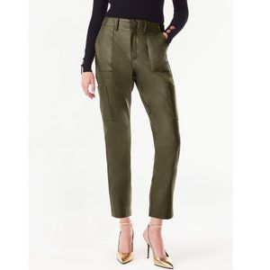 Scoop Faux Leather Cargo Pants